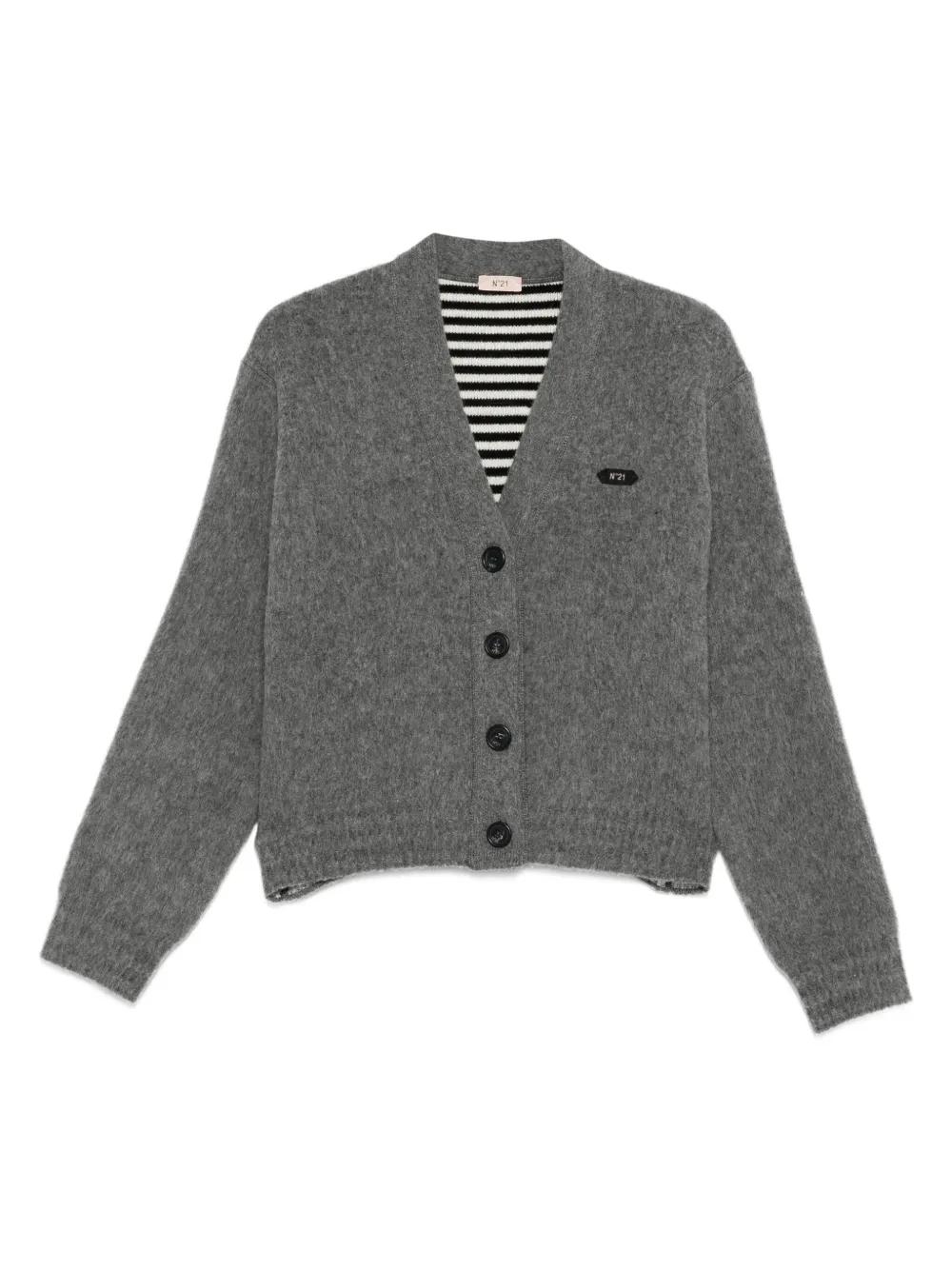 N°21 グレー オフショルダーカーディガン レディース N°21 カーディガン | オンラインセールは最大47%オフ | Lyst