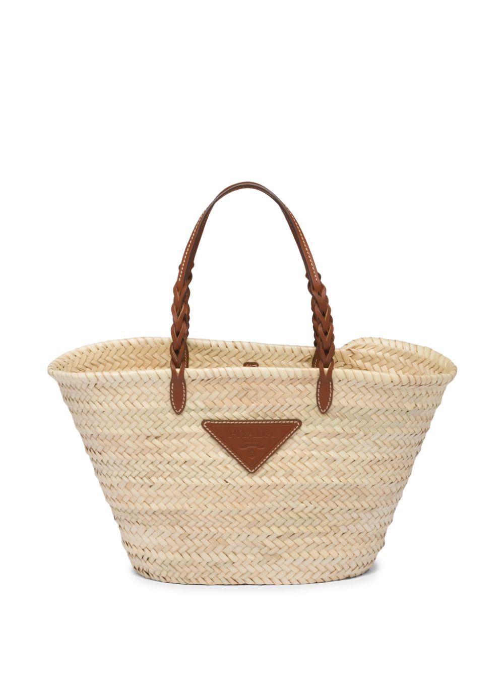 【希少】PRADA Logo raffia tote bag カゴバッグ ロゴ 白 黒 2色 希少】PRADA Logo raffia tote bag カゴバッグ ロゴ 白 黒 2色