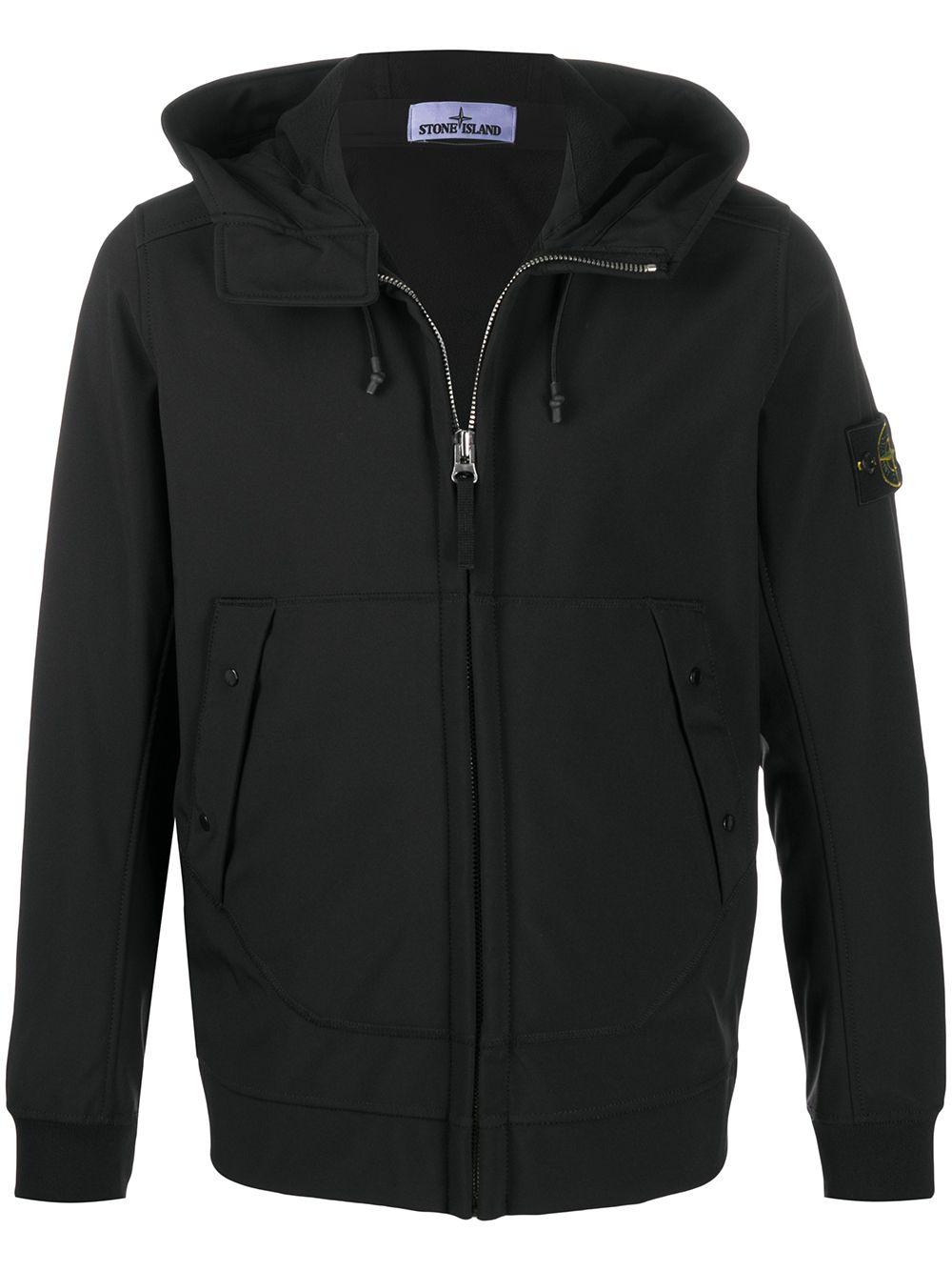 mens stone island hooded jacket