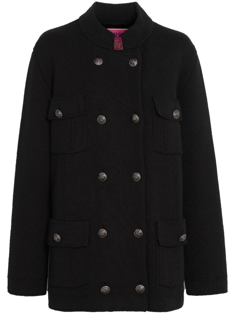 Barrie Doublebreasted Military Coat in Black Lyst