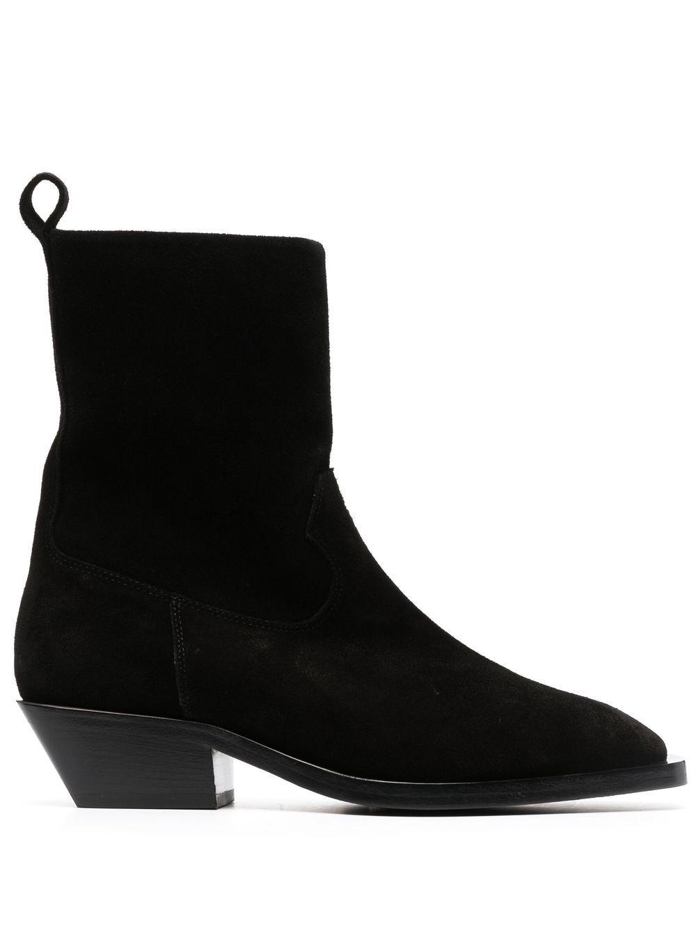 Aeyde Luiscow Suede Ankle Boots in Black | Lyst