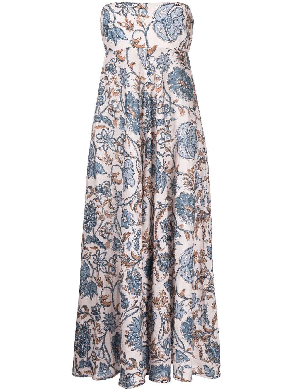 Zimmermann Vitali Floralprint Midi Dress in Pink Lyst