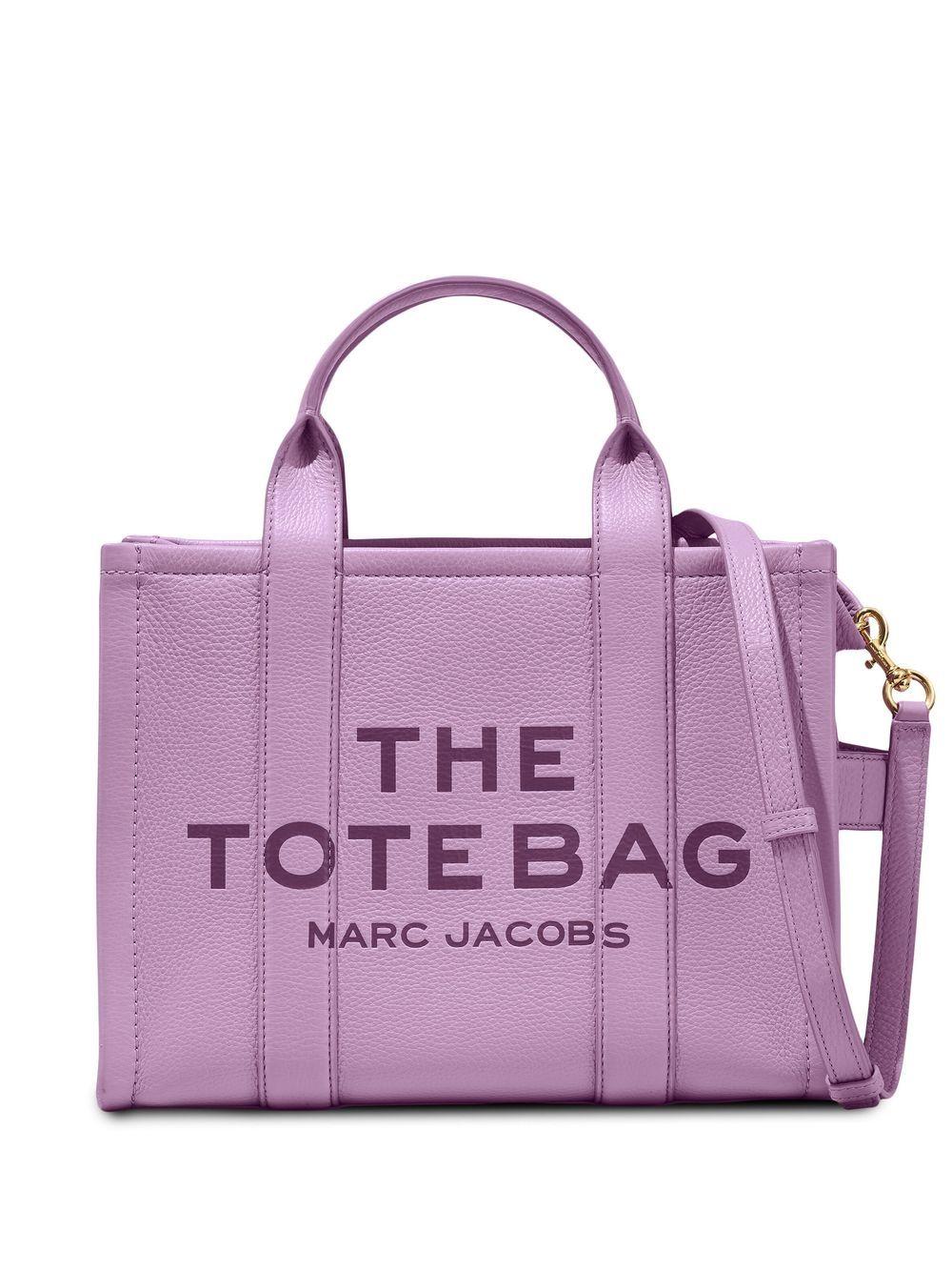 Marc Jacobs The Leather Small Tote Bag in Purple | Lyst