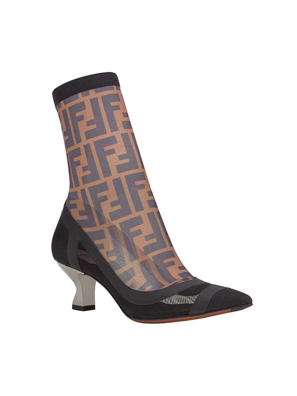 fendi ff motif ankle boots