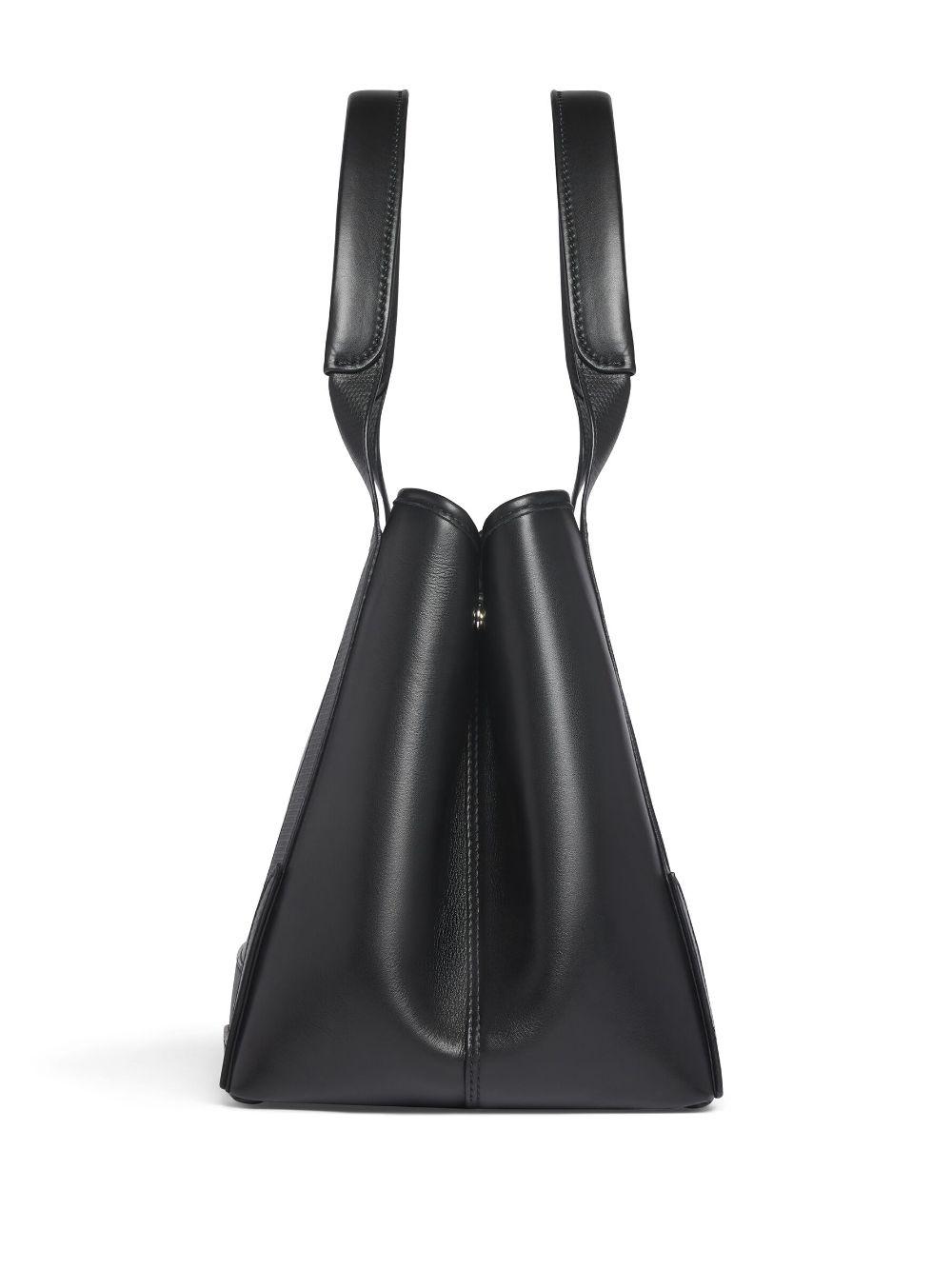 Balenciaga Debossed-logo Leather Tote Bag in Black