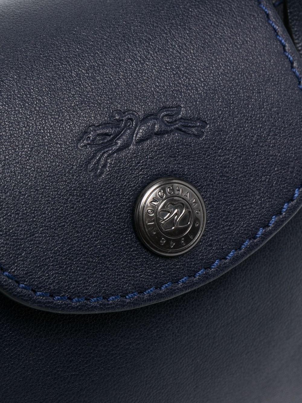 Longchamp Leder Le Pliage Cuir Handtasche in Blau - Lyst