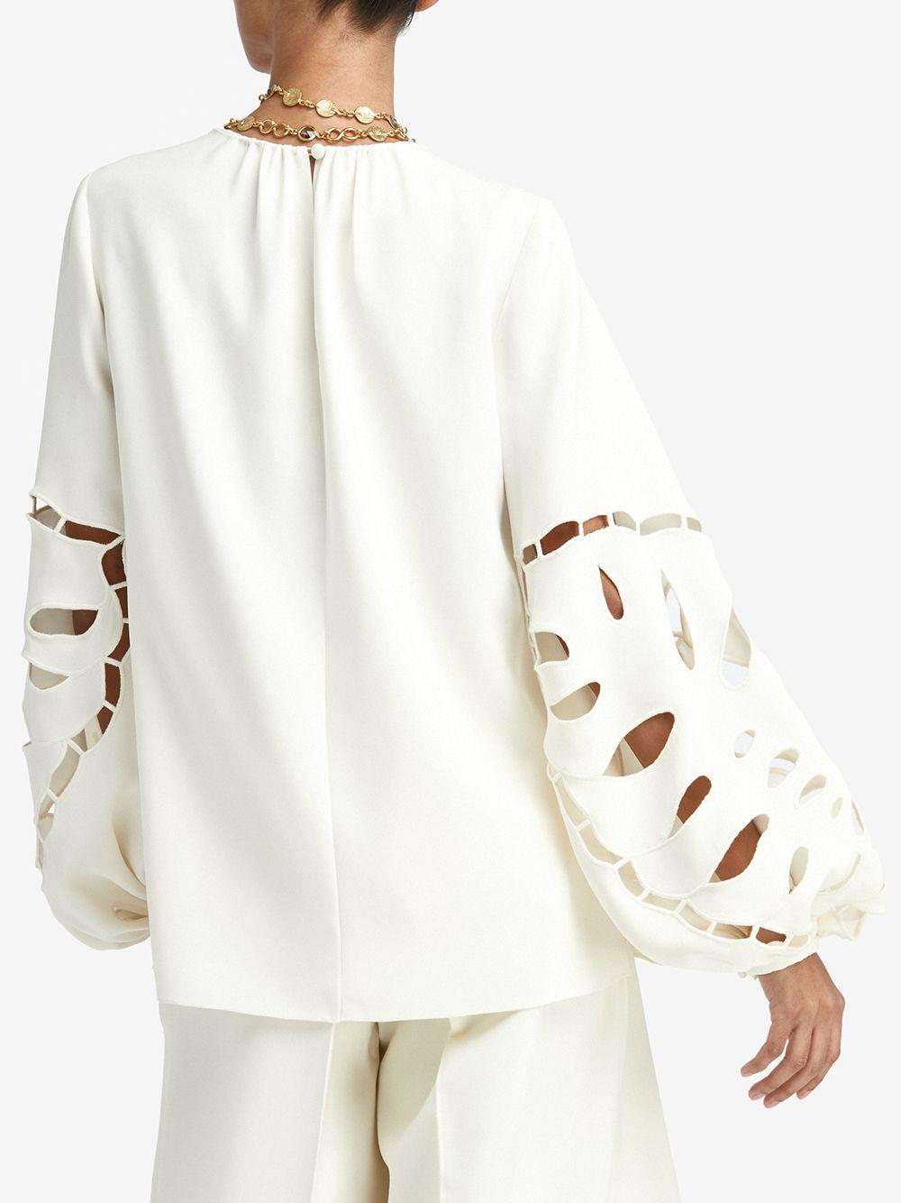 Oscar de la Renta floral-print pussy-bow blouse - Multicolour