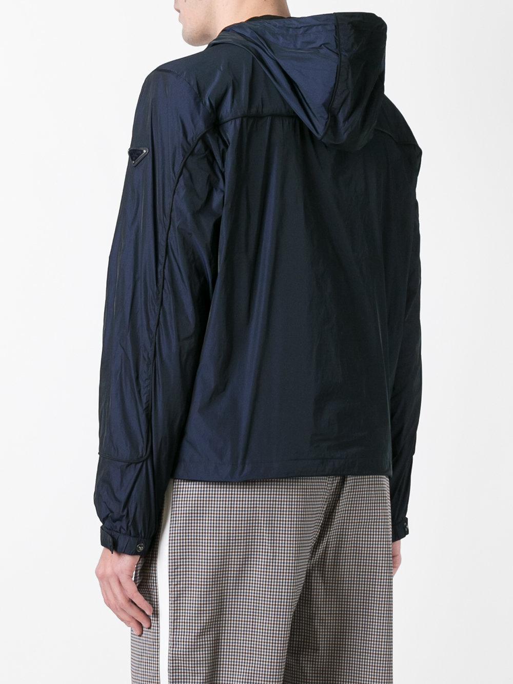 Prada - K-way Hooded Jacket - Men - Polyester/viscose - M in Blue for Men |  Lyst