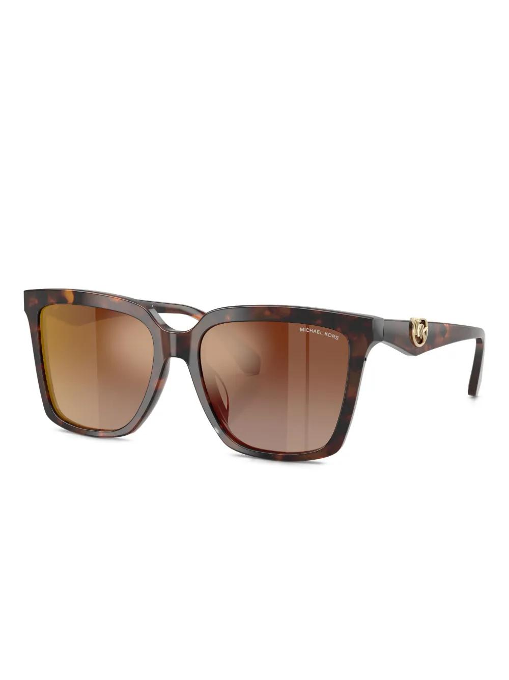 Michael Kors Logo-Plaque Square Sunglasses in Brown | Lyst display picture 1