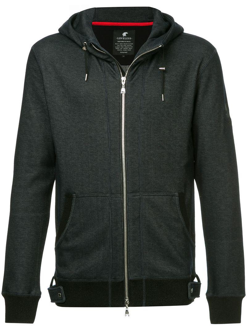 Download Loveless Synthetic Zip Front Hoodie in Blue for Men - Lyst