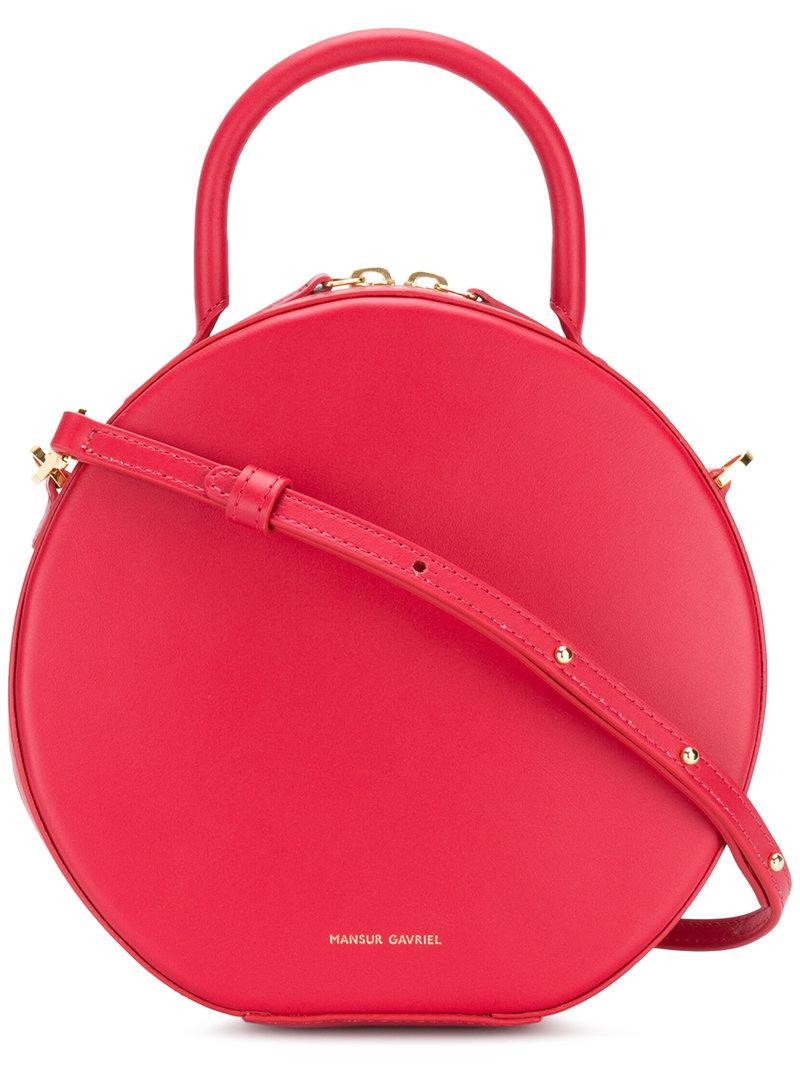 Lyst - Mansur gavriel Circular Cross Body Bag in Red