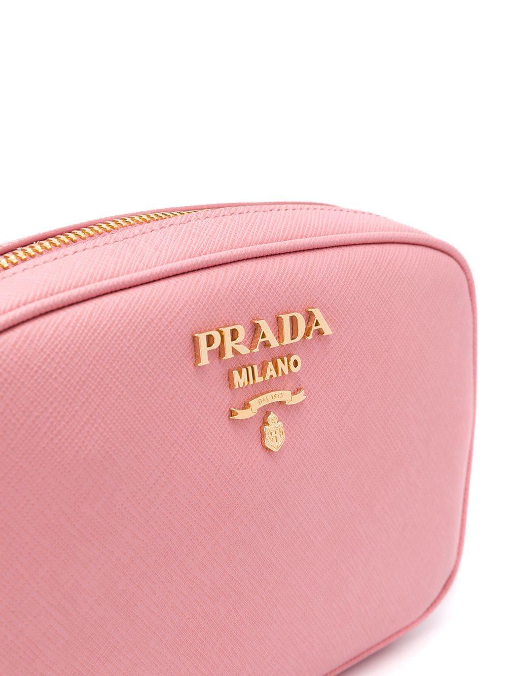 Prada Logo Plaque Camera Bag in Pink - Lyst