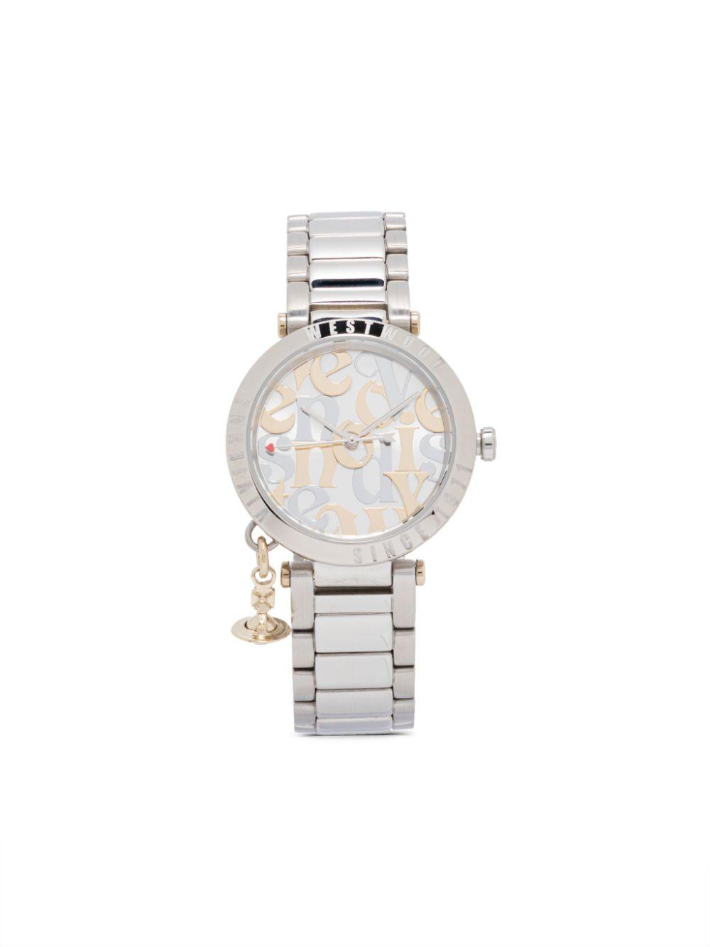 Vivienne Westwood レディース ホワイト オーブ ロゴマニア 32mm Vivienne Westwood レディース ホワイト オーブ ロゴマニア 32mm