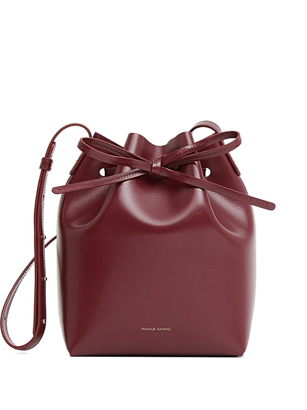 Mansur Gavriel Mini Leather Bucket Bag in Purple Lyst UK