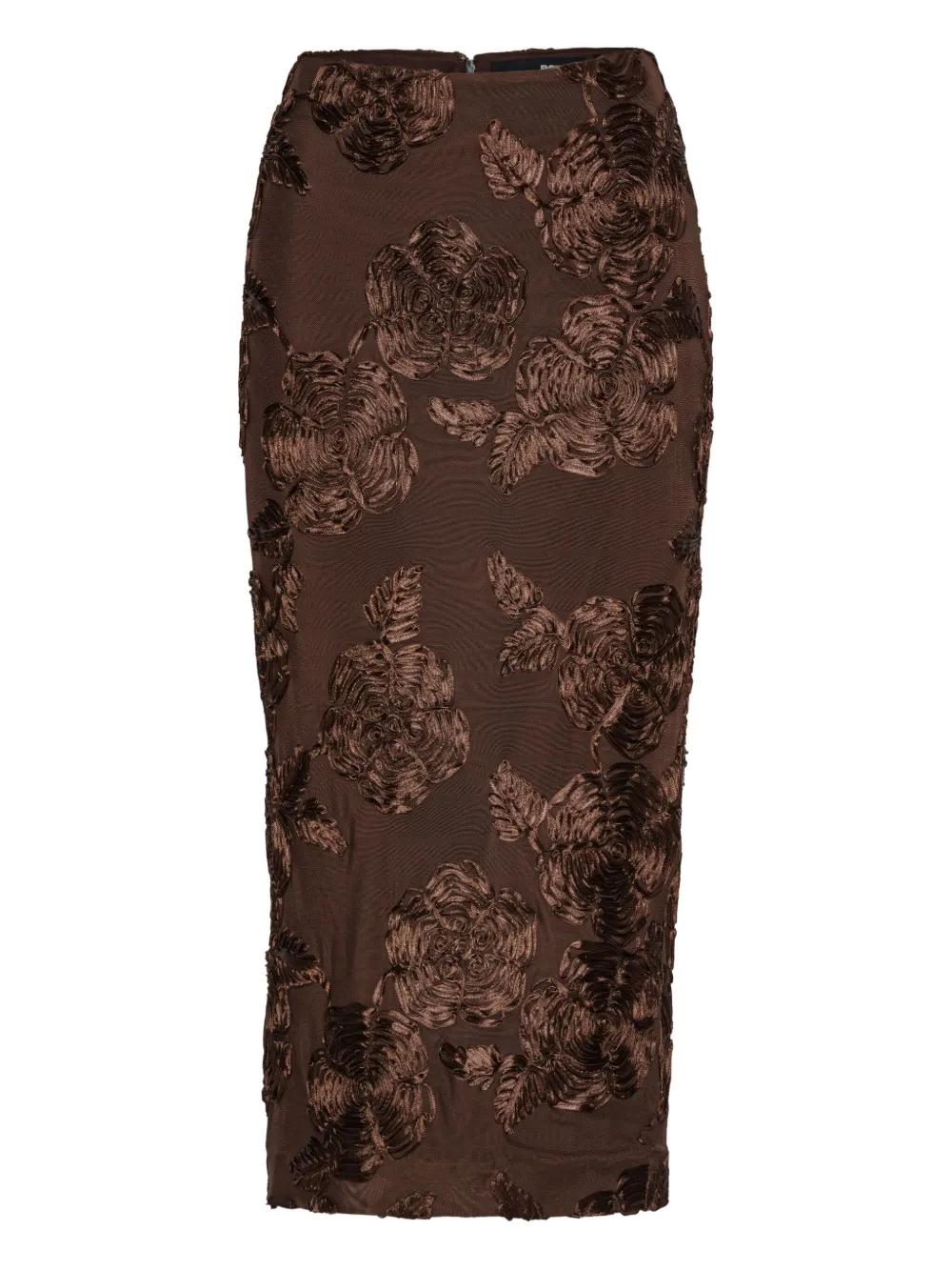 【関税&送料込】Rotate Birger Christensen Woven Pencil Skirt Flower Mesh Pencil Skirt Black - ROTATE Birger Christensen