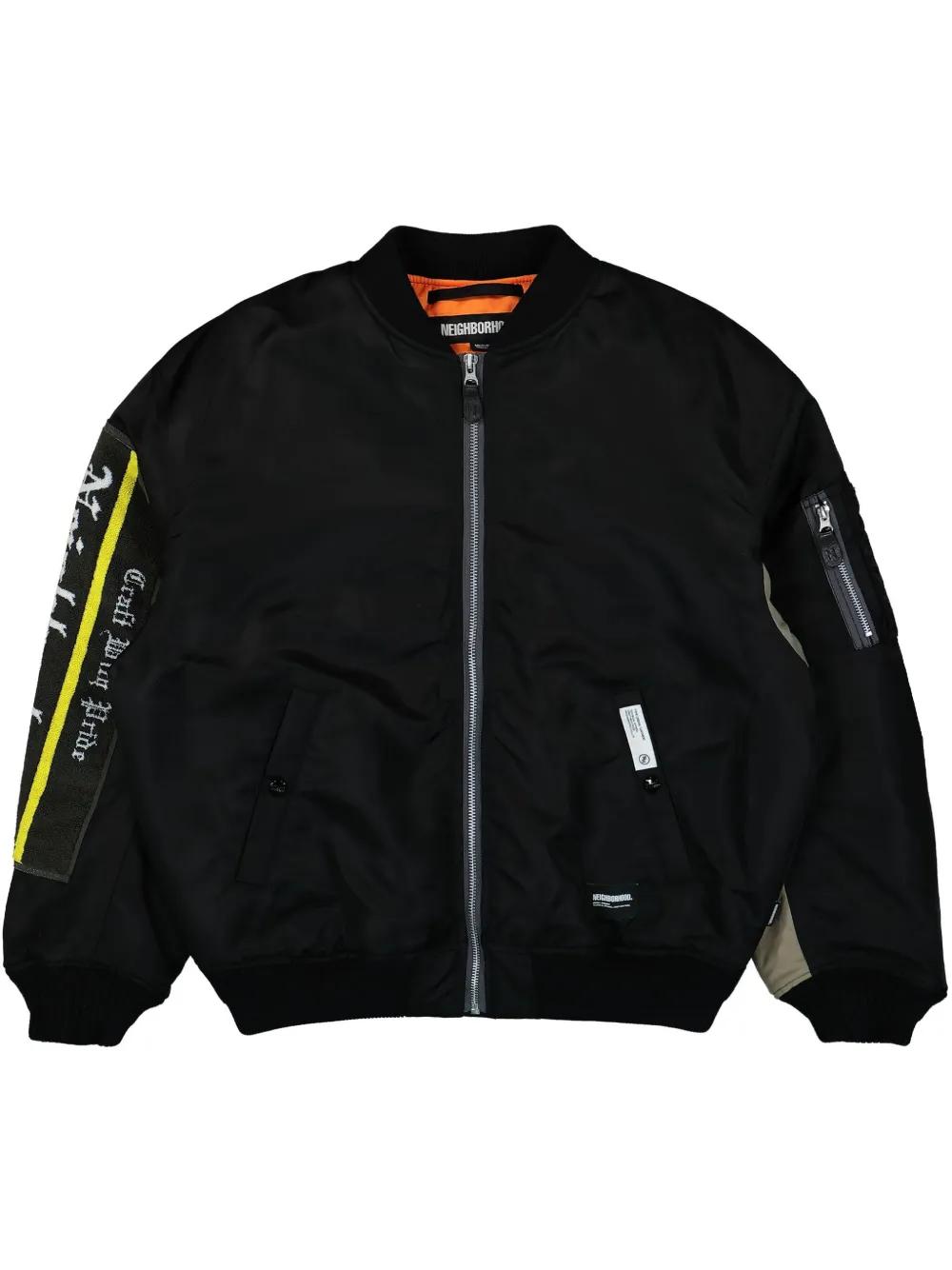 Neighborhood Ma-1 Flight Bomber Jacket in Black for Men Neighborhood Ma-1 Flight Bomber Jacket in Black for Men