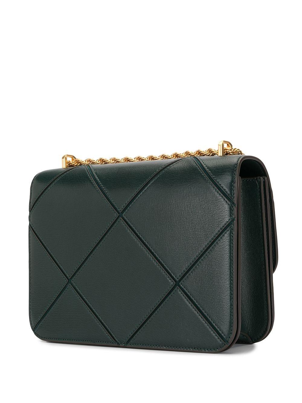 Tory Burch Leather Eleanor Quilted Crossbody Bag in Green Lyst