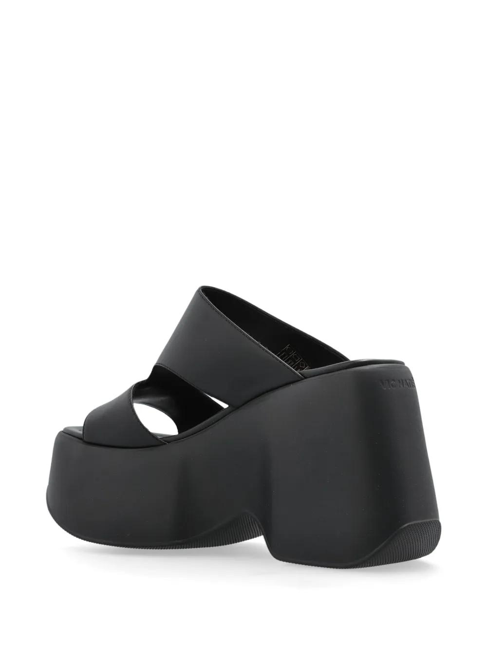 サンダル・ミュール VIC MATIE Women Sandals 3754 LOGIC101 Black Vic Matie touch-strap Leather Sandals | Black | FARFETCH