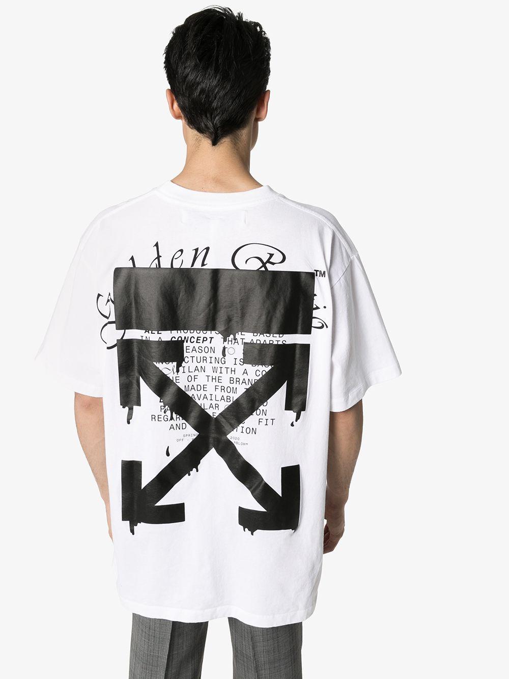 Off-White c/o Virgil Abloh Cotton Dripping Arrows Logo T-shirt in White ...
