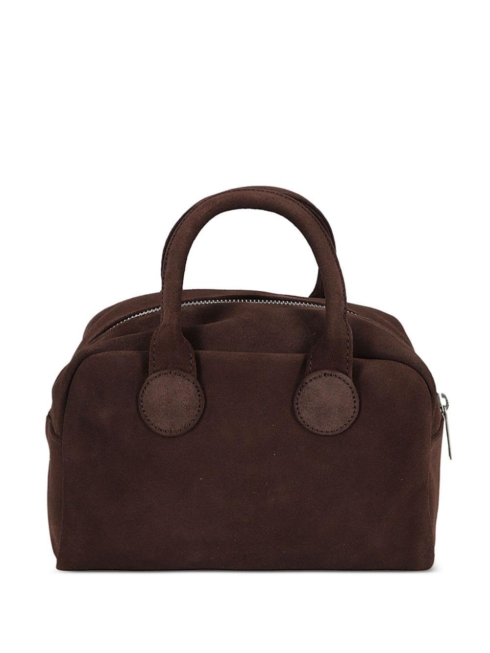 ★MARGE SHERWOOD★ SOFT BOWLING BAGchoco brown suede CC04766 Marge Sherwood Brown Soft Bowling Bag In Choco Brown Suede