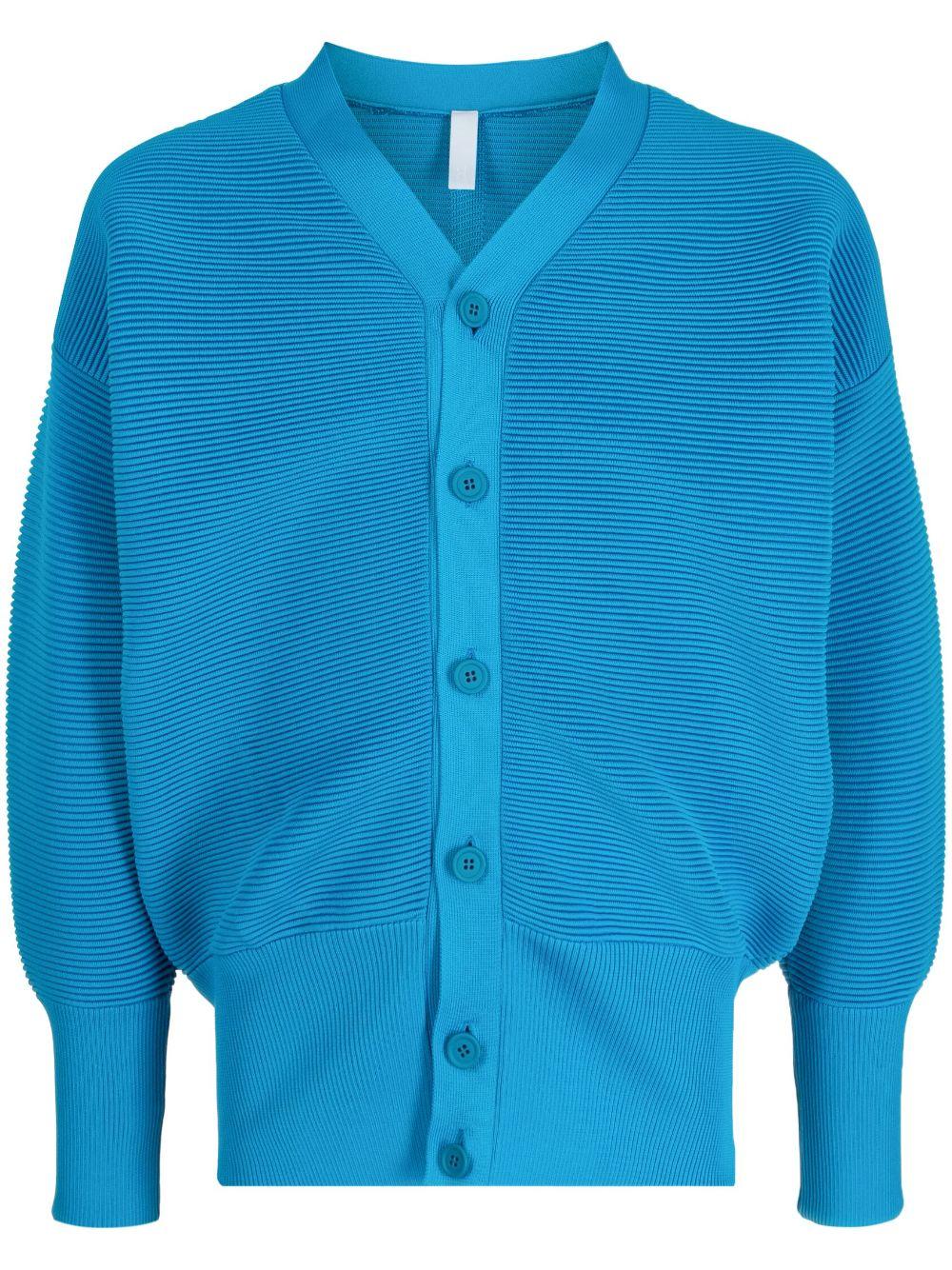 CFCL V-neck Knitted Cardigan in Blue for Men | Lyst Canada