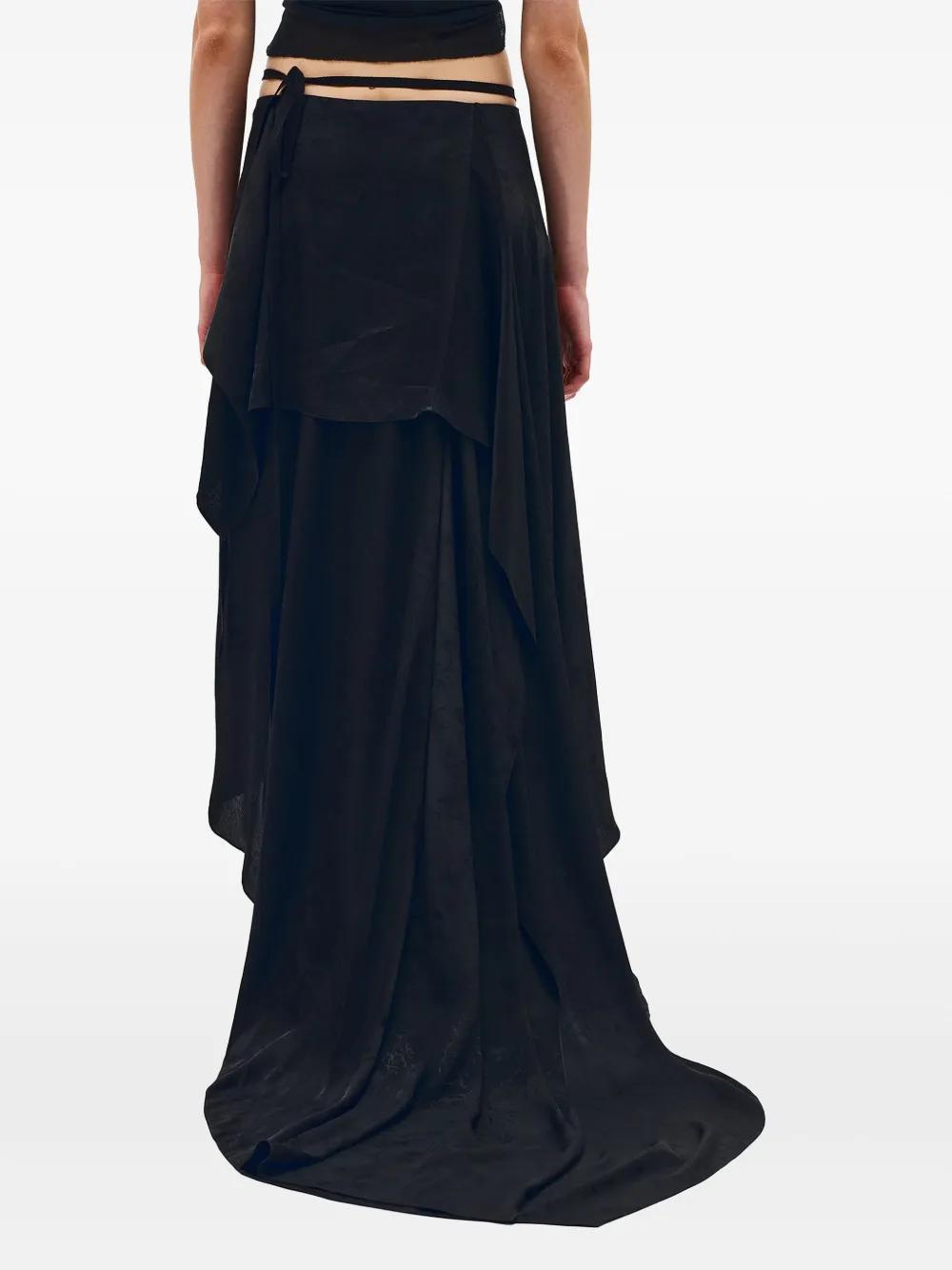 【関税込み】Ann Demeulemeester ブラック Nola マキシスカート レディース Ann Demeulemeester マキシスカート | オンライン