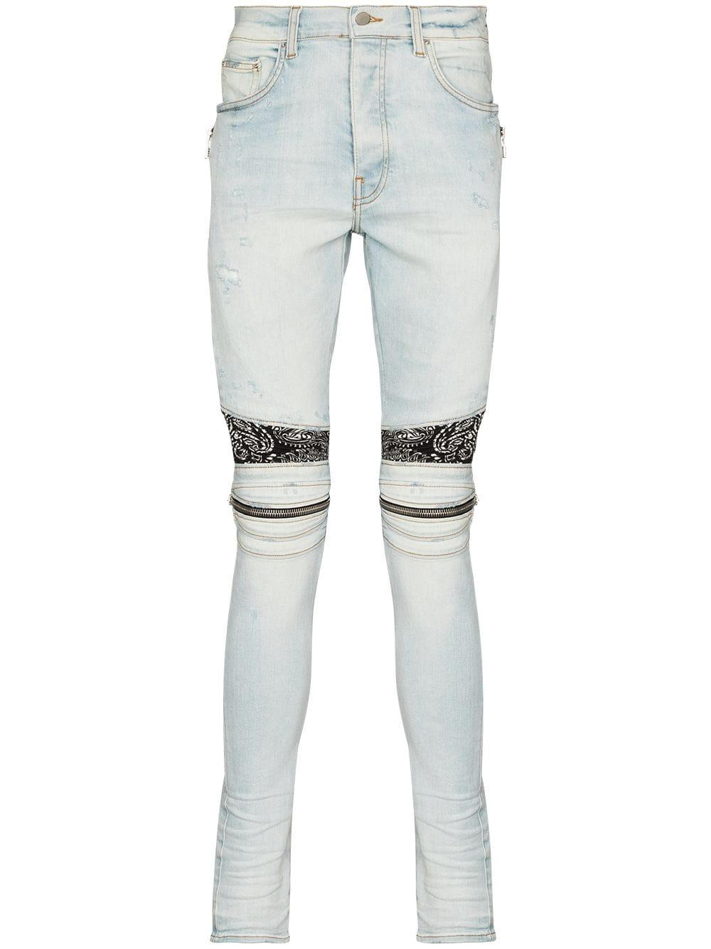 Jeans skinny MX2 Bandana con applicazione da Uomo di Amiri in Blu | Lyst