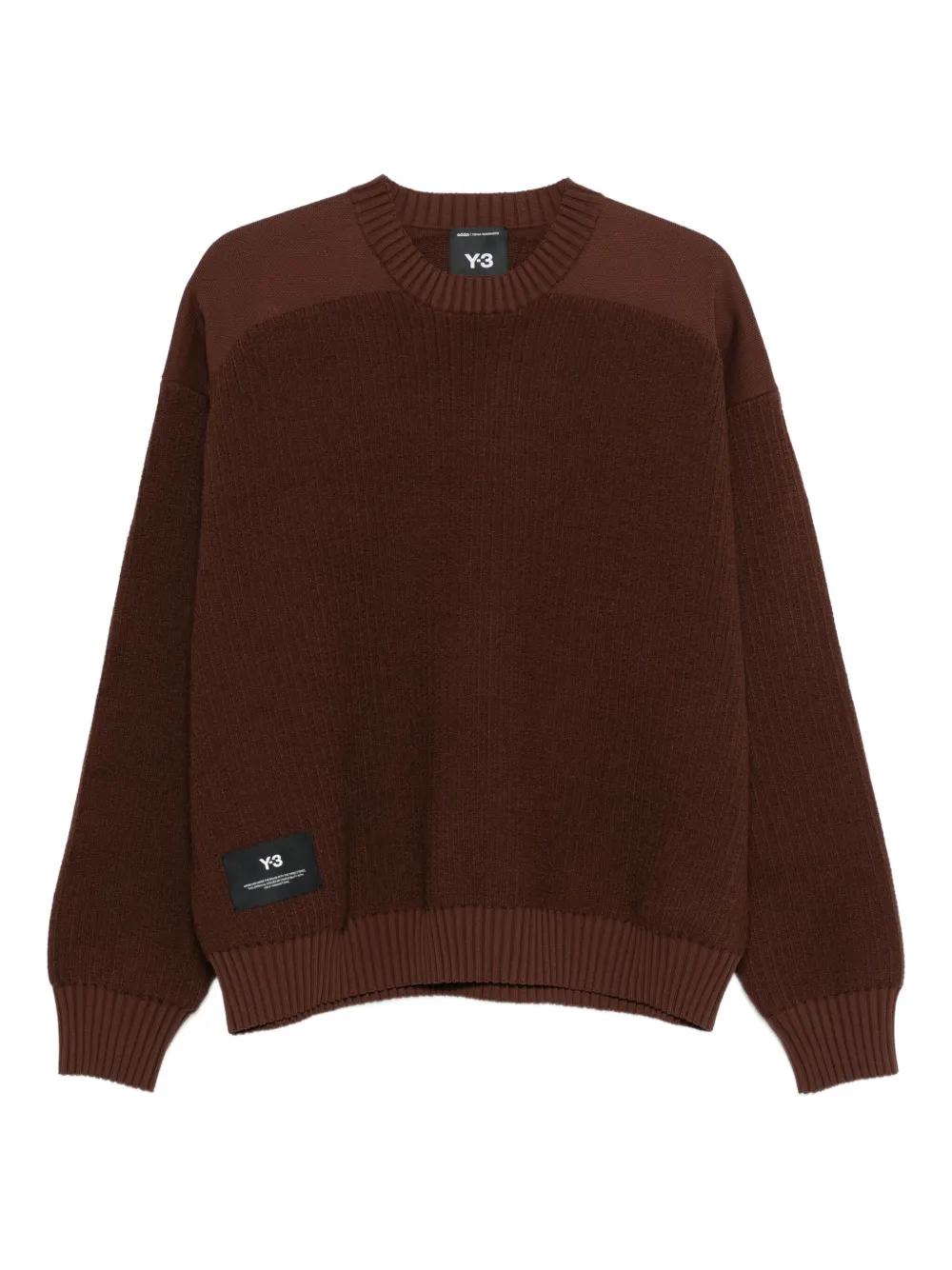 Y-3　「U TECH KNIT CREW SWEATER」 adidas Y-3 Logo Knit Crew - Black | Free Shipping with