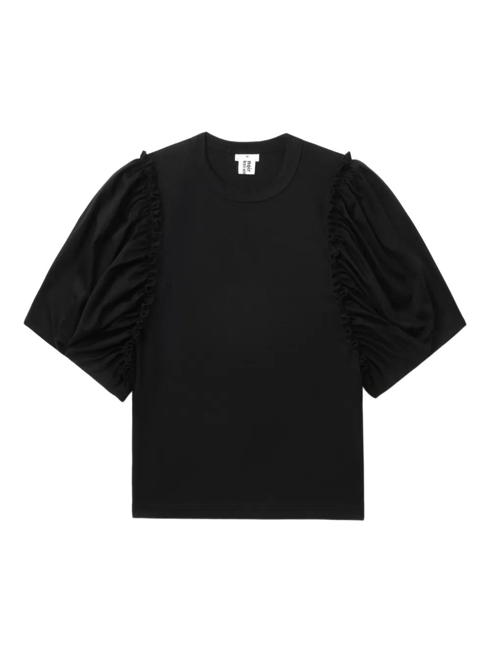 noir kei ninomiya ベロア パフスリーブ Tシャツ トップス