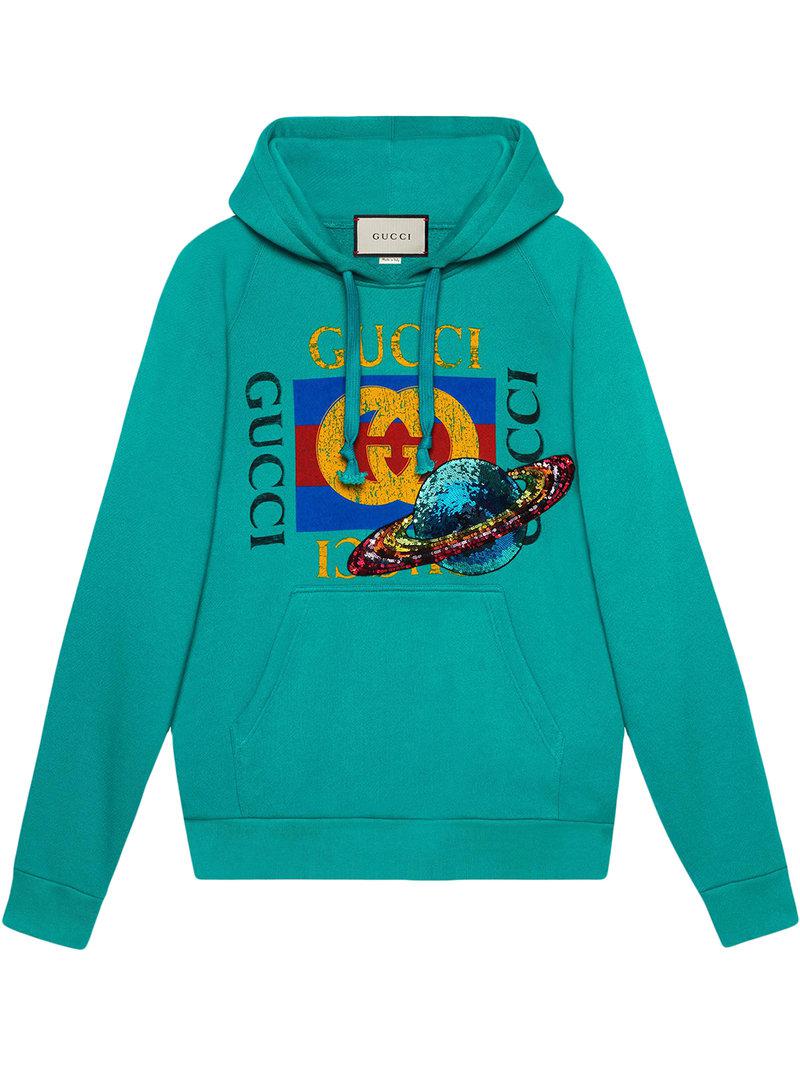 Gucci Cotton Logo Hooded Sweatshirt 
