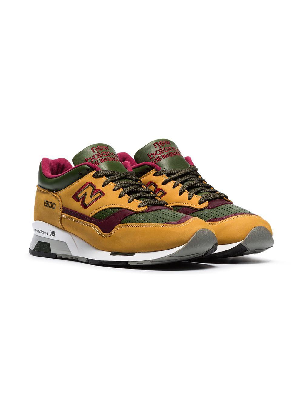 New Balance Yellow Green And Purple M1500 Trainers in Brown for Men | Lyst