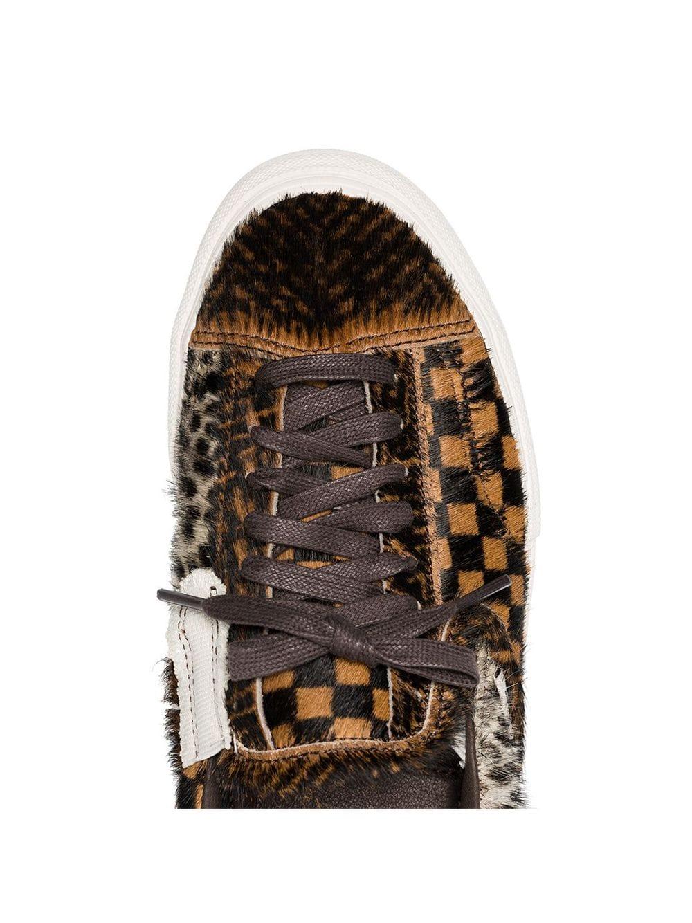 low top vans with fur