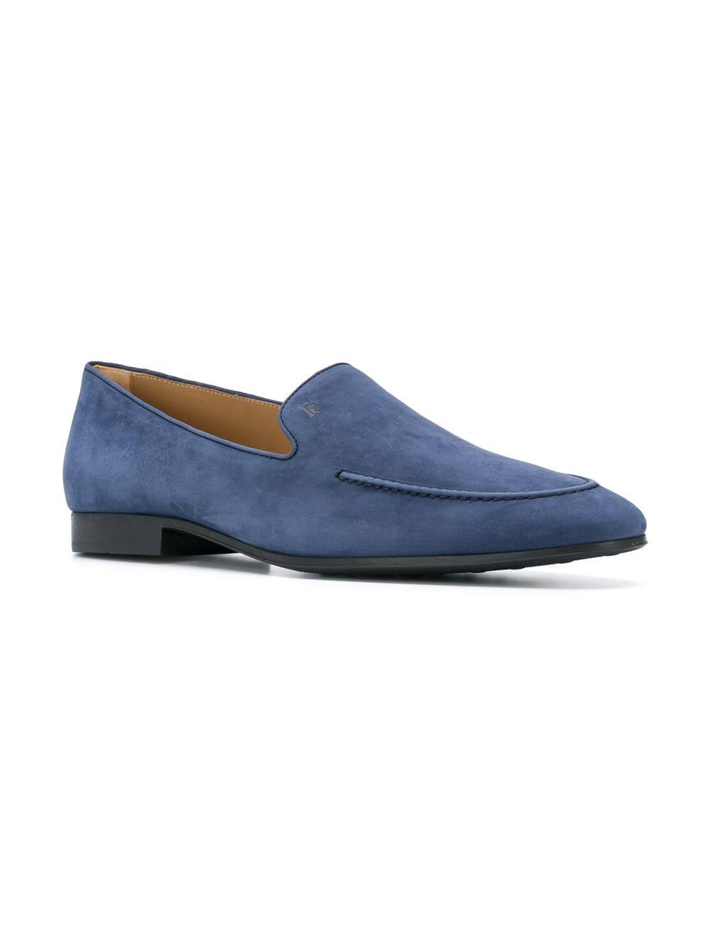 Tod's Suede Slip-on Loafers in Blue for Men - Lyst