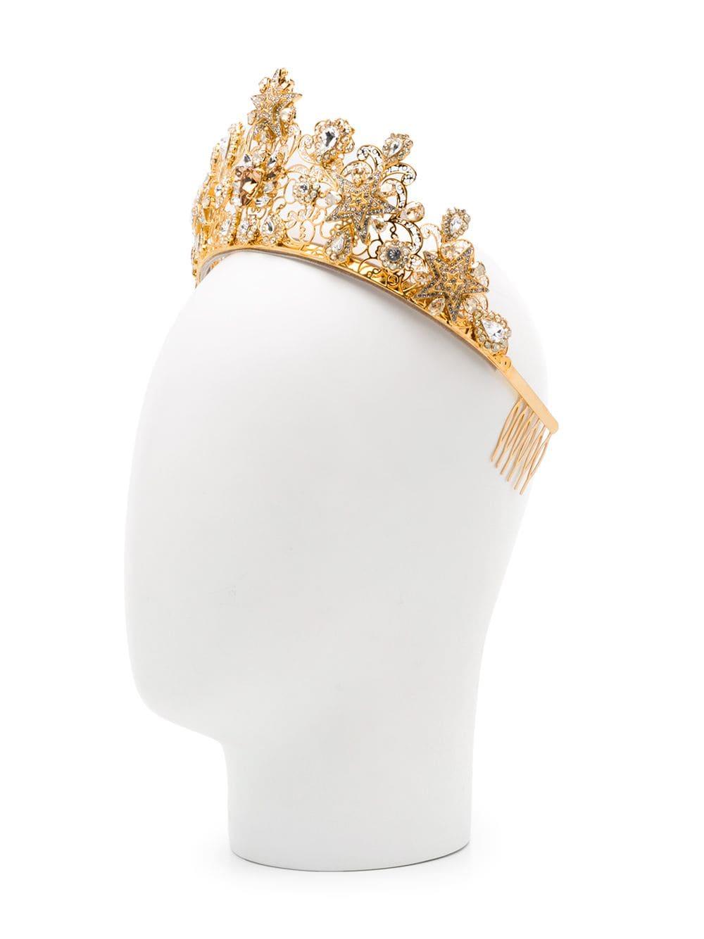 Dolce & Gabbana Embellished Crown in Gold (Metallic) Lyst