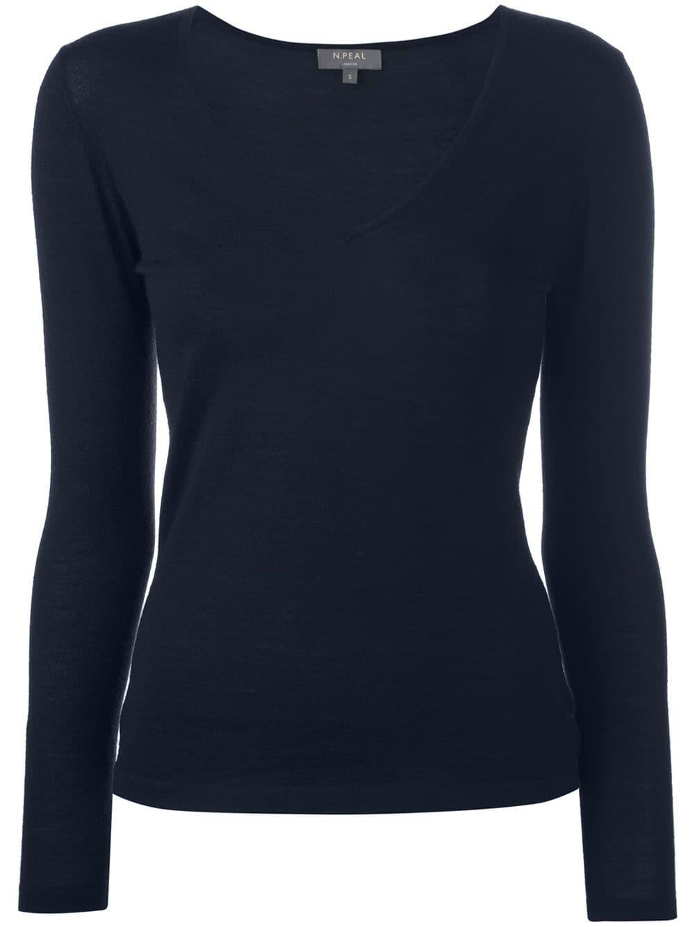 N.Peal Cashmere Plain Top in Blue - Lyst