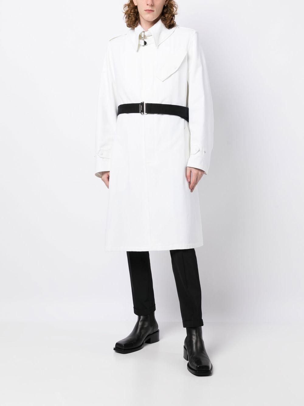 Alexander McQueen Illustration Trench Coat White/black for Men | Lyst