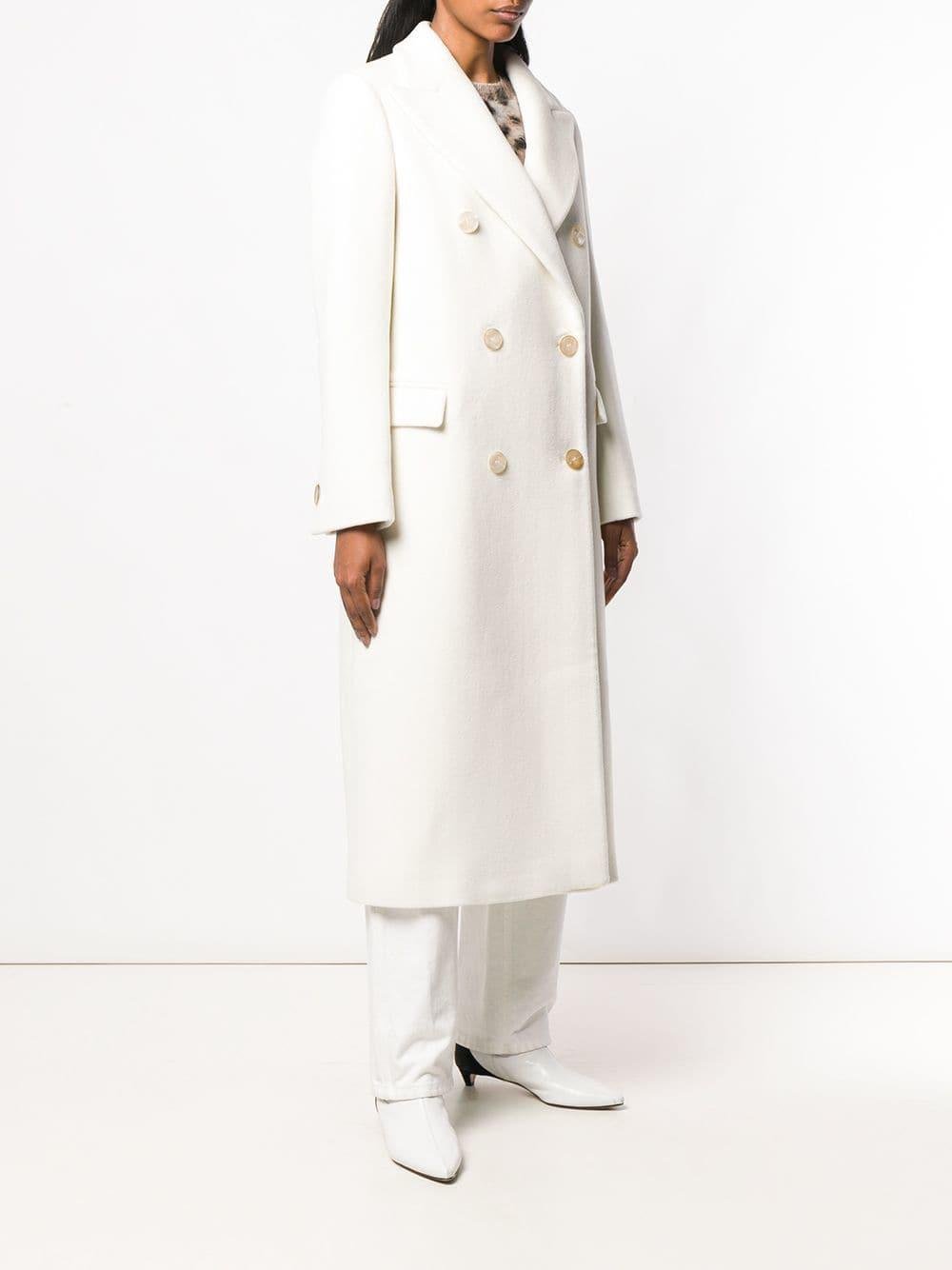 womens white double breasted coat