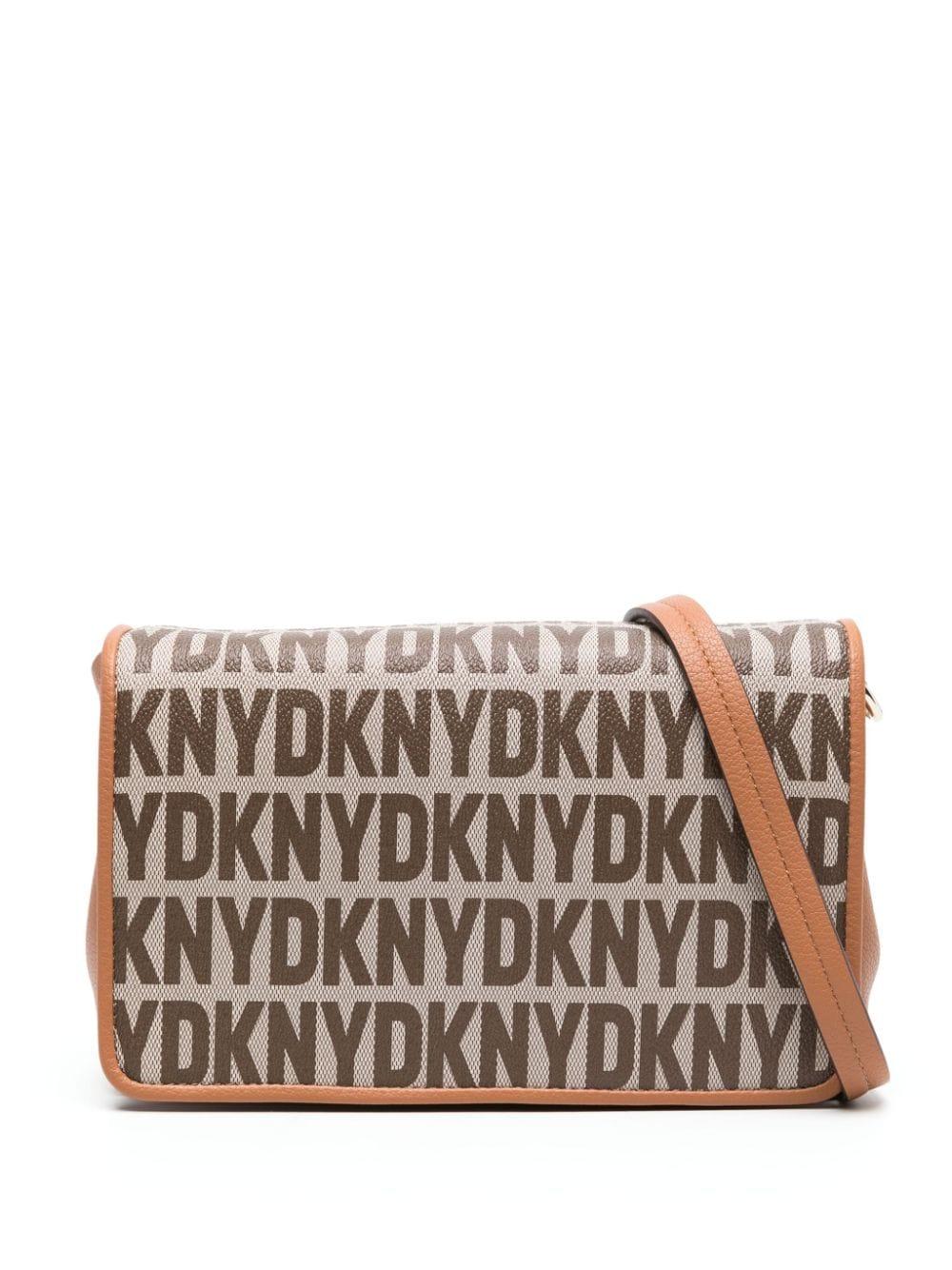 Dkny Bryant monogram-print Crossbody Bag - Brown