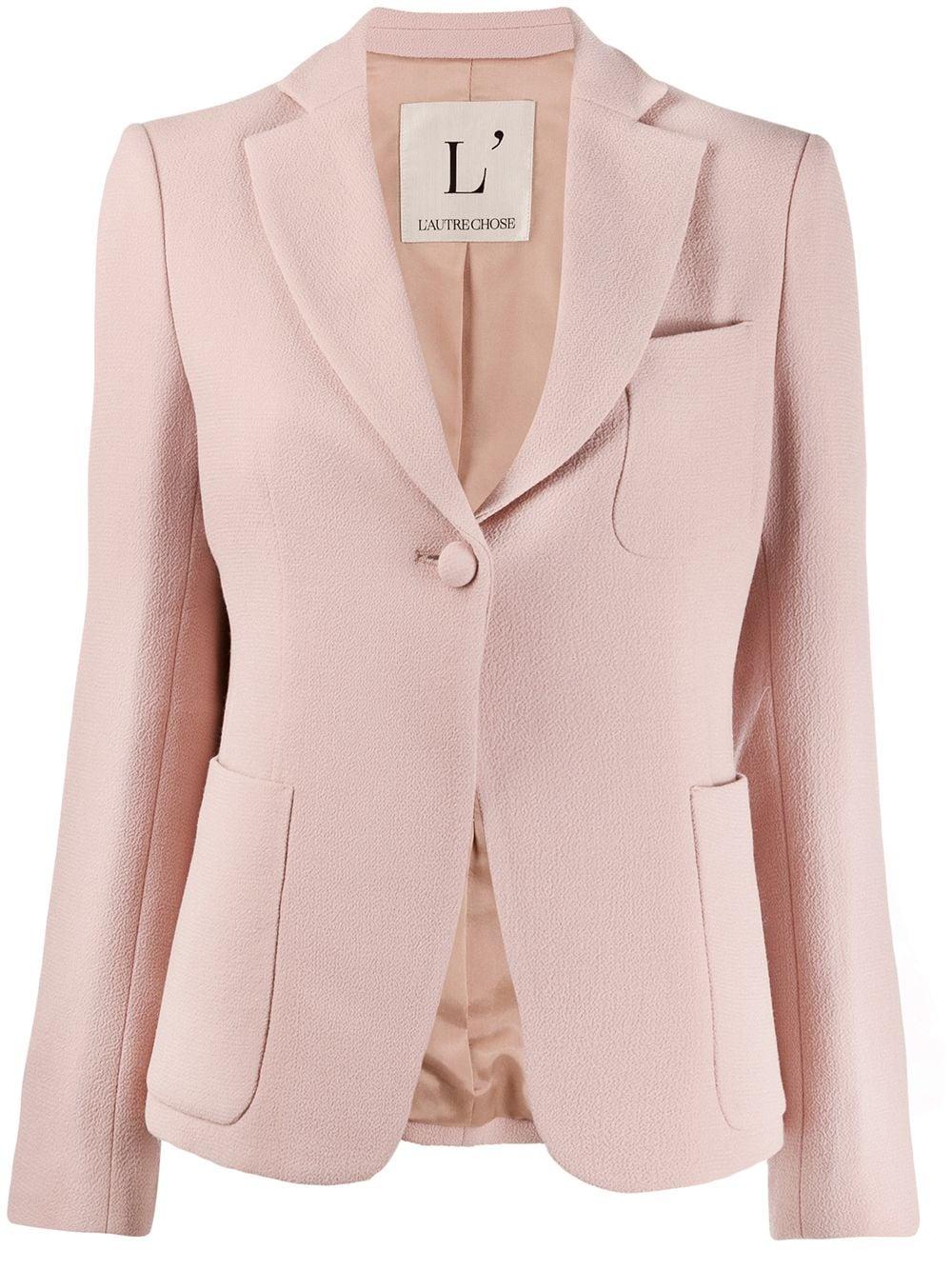 L'Autre Chose Wool Fitted Blazer in Pink - Lyst