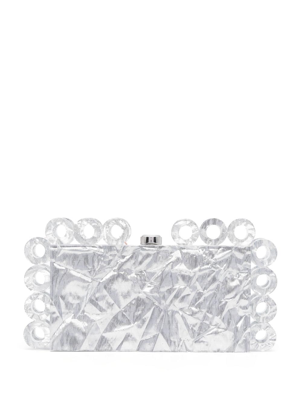 Cult Gaia Harlow Chunky-crystal Clutch Bag in White | Lyst