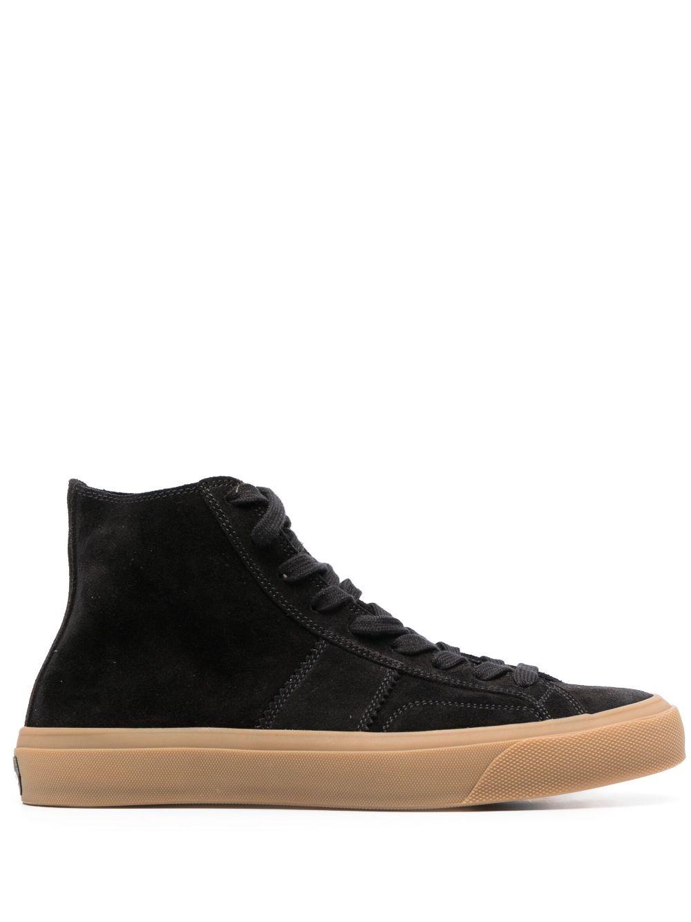 Tom Ford Suede High-top Sneakers in Black for Men | Lyst