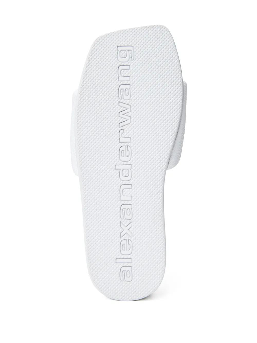 【関税・送料込】Alexander Wang ロゴ プールスライドサンダル AW Pool Slide in BLACK | alexanderwang®
