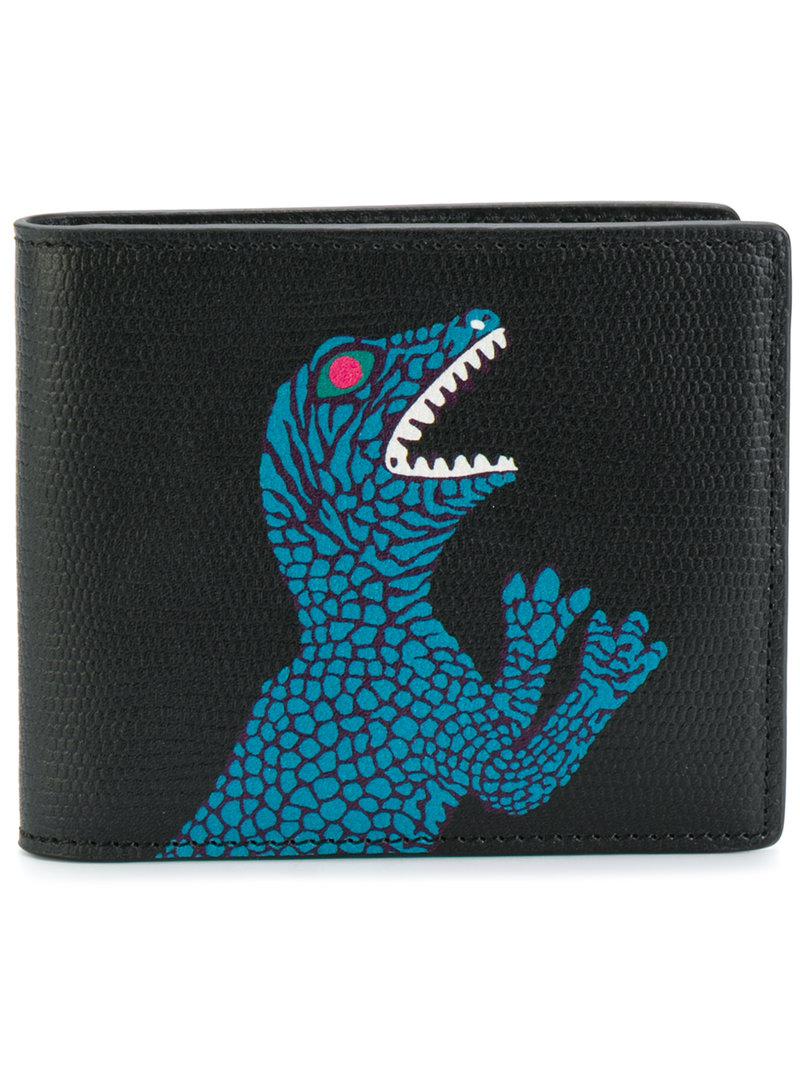 PS by Paul Smith Leather Printed Dinosaur Wallet in Black for Men | Lyst  Australia