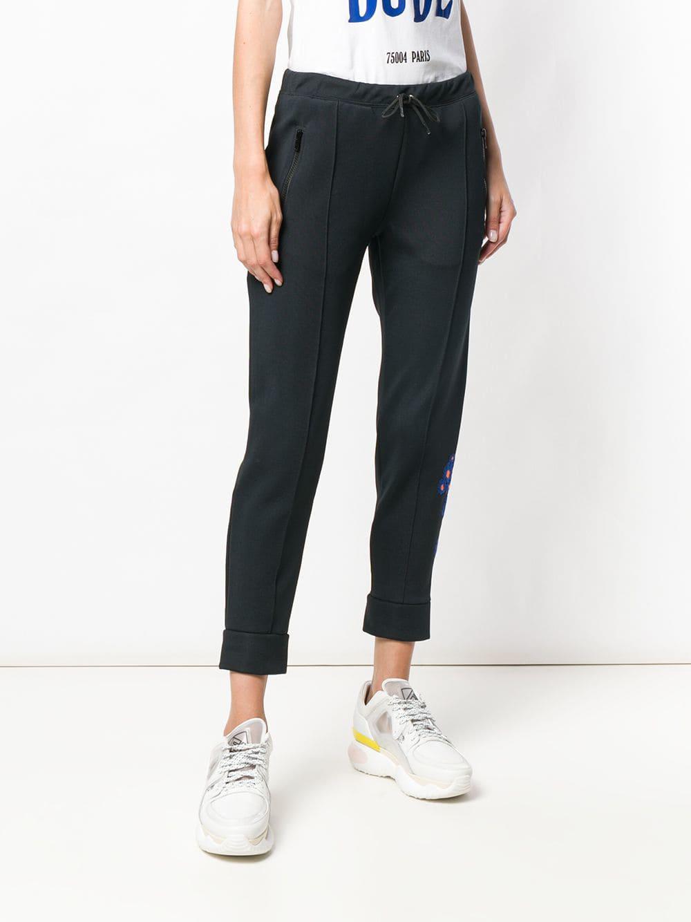 Être Cécile Synthetic Floral Embroidered Track Pants in Black - Lyst