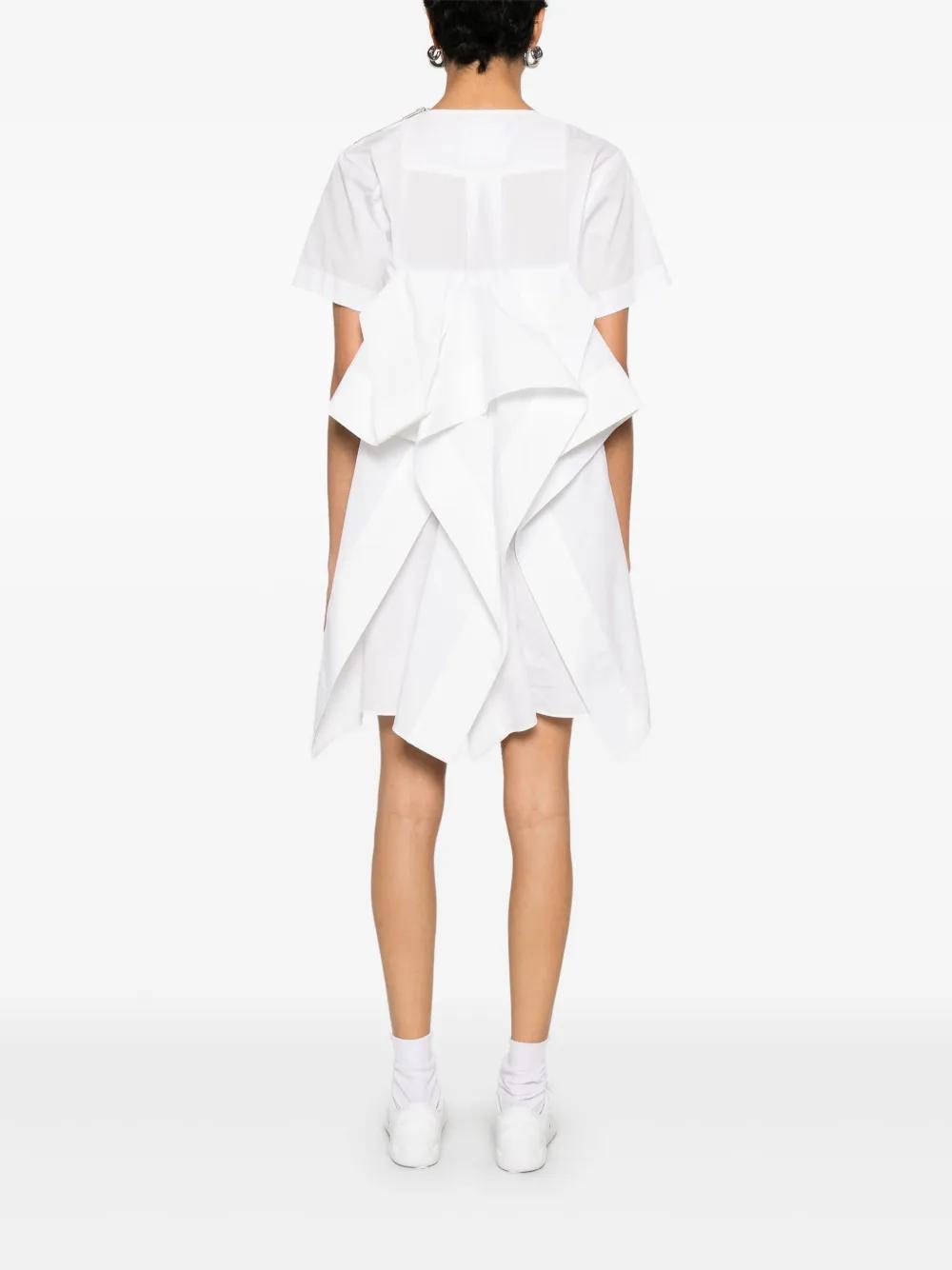 ワンピース SACAI White Poplin Dress Sacai Poplin Mini Dress in White | Lyst