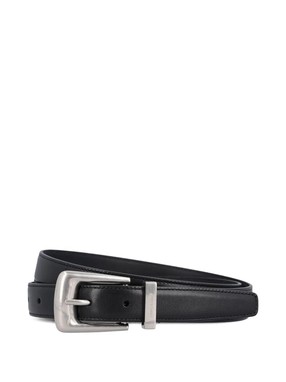SAINT LAURENT ブラックレザーベルト カサンドラ ベルト（ブラックレザー） | Saint Laurent | YSL JP