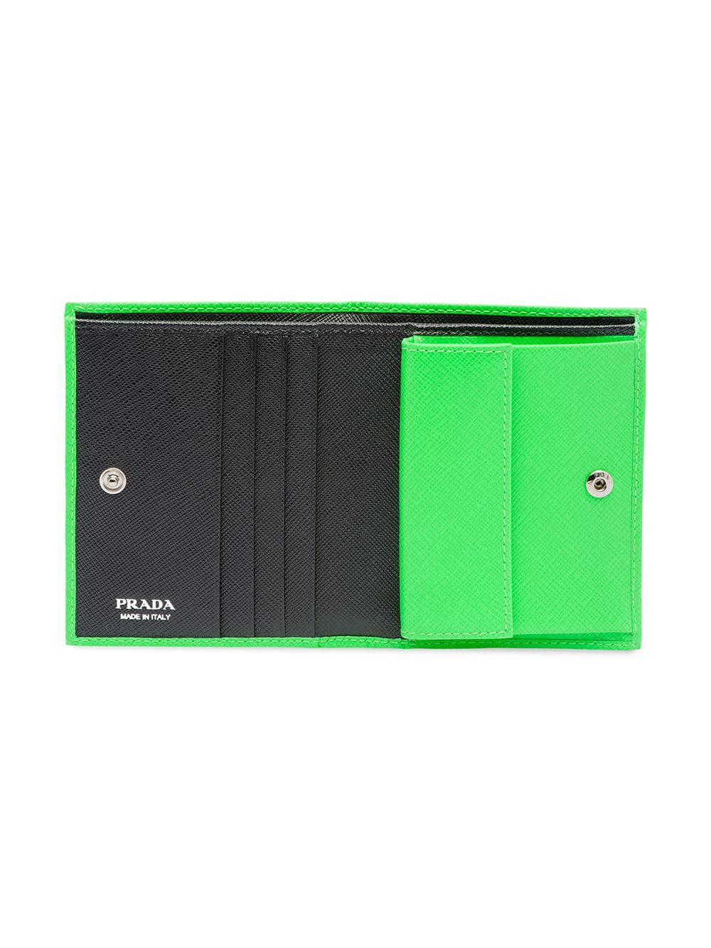 prada wallet green