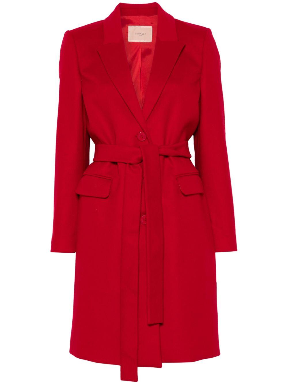 Twin Set レディース レッド Single-breasted Coat コート Twin Set レディース レッド Single-breasted Coat コート