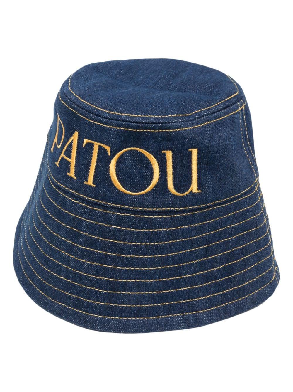 Patou Logo-embroidered Denim Bucket Hat in Blue | Lyst