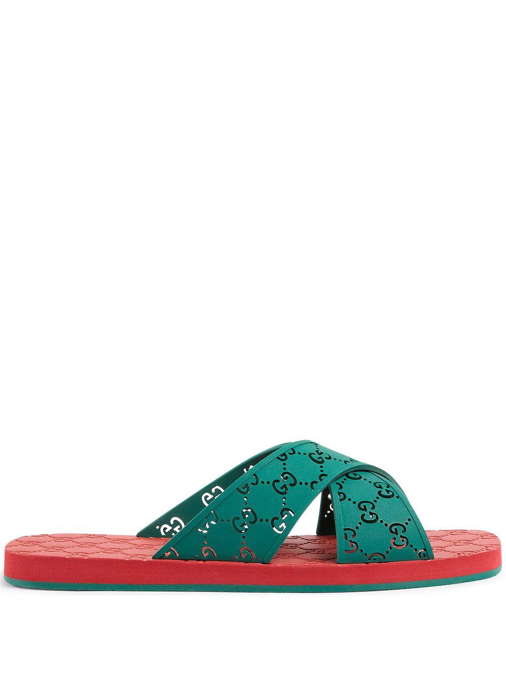 Gucci GG Slide Sandal in Green for Men | Lyst